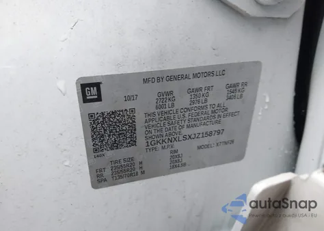 2018 GMC Acadia Denali из США, поврежденный, VIN 1GKKNXLSXJZ158797